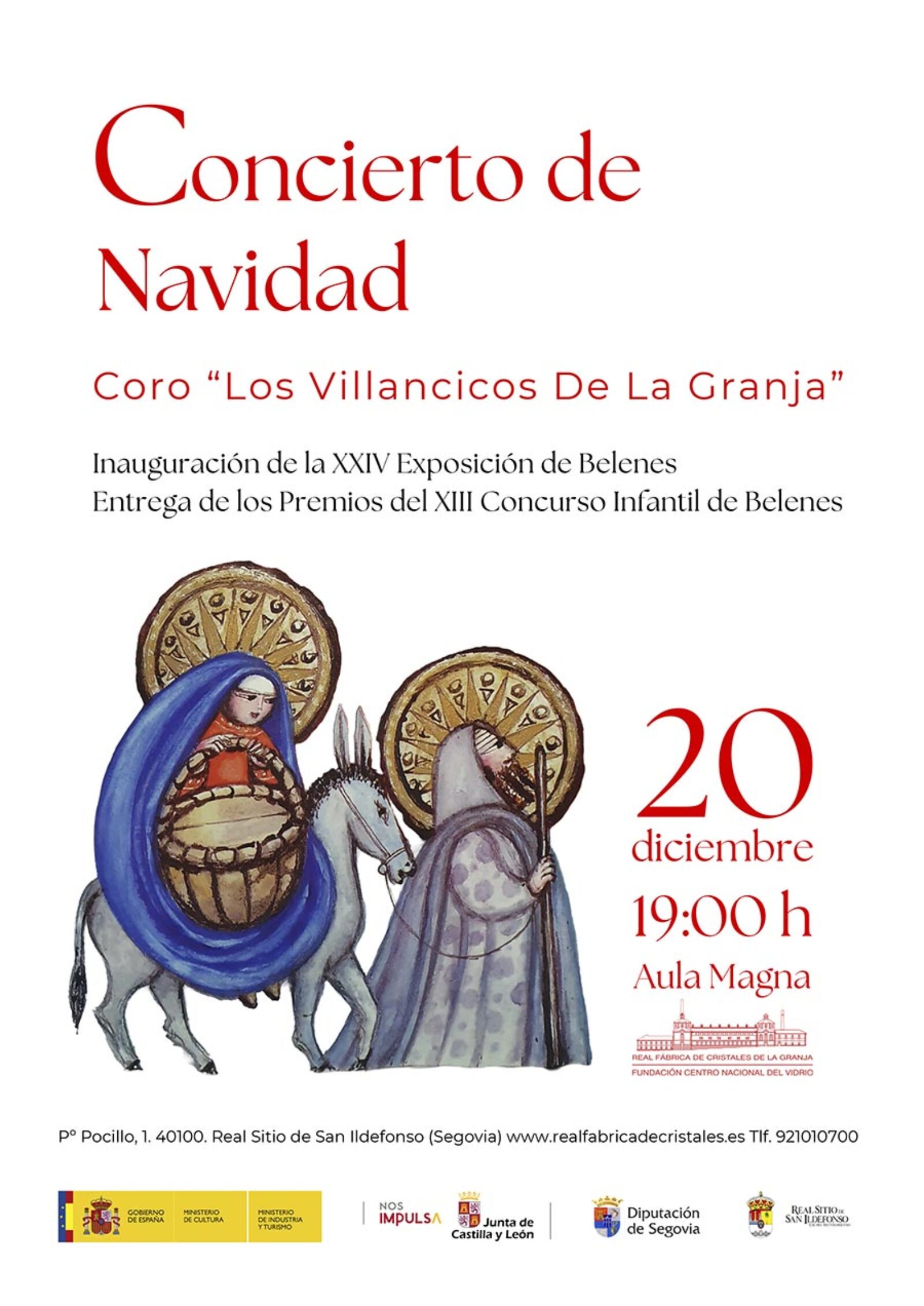 La Real Fábrica de Cristales de La Granja en Segovia, acogerá a las 19:00 horas, el tradicional concierto de Villancicos